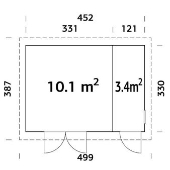 FÖRRÅD KALLE PALMAKO 14,9 M2